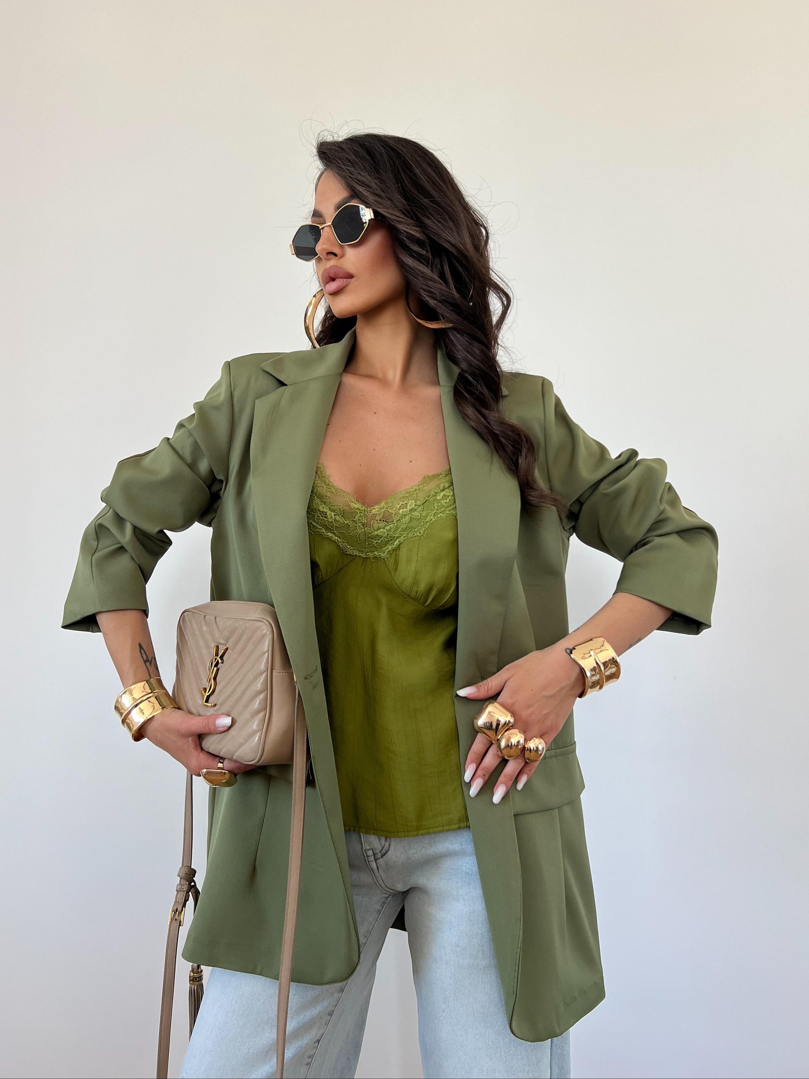 Blazer Over Verde Militare