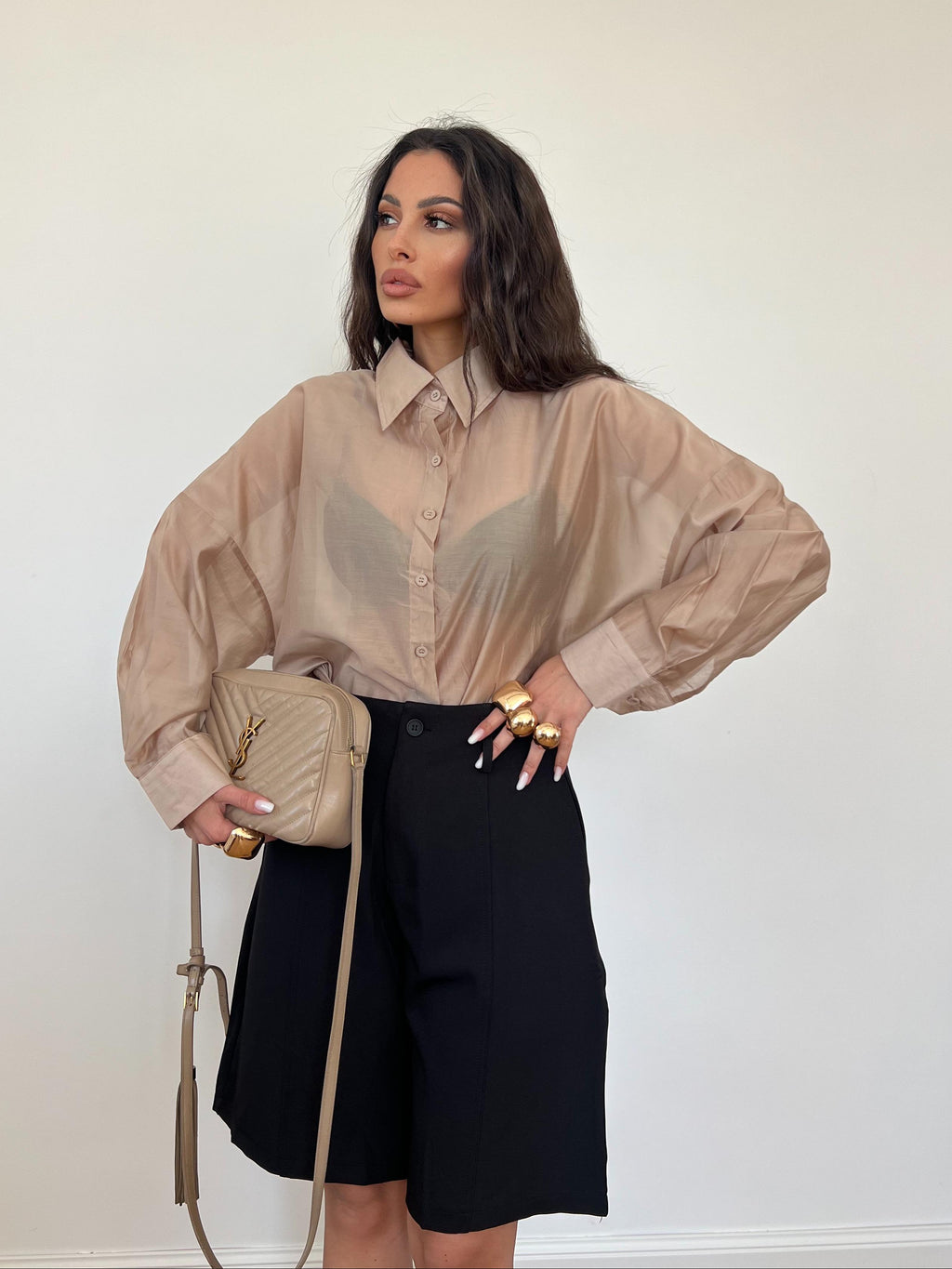 Camicia Trasparente Fango