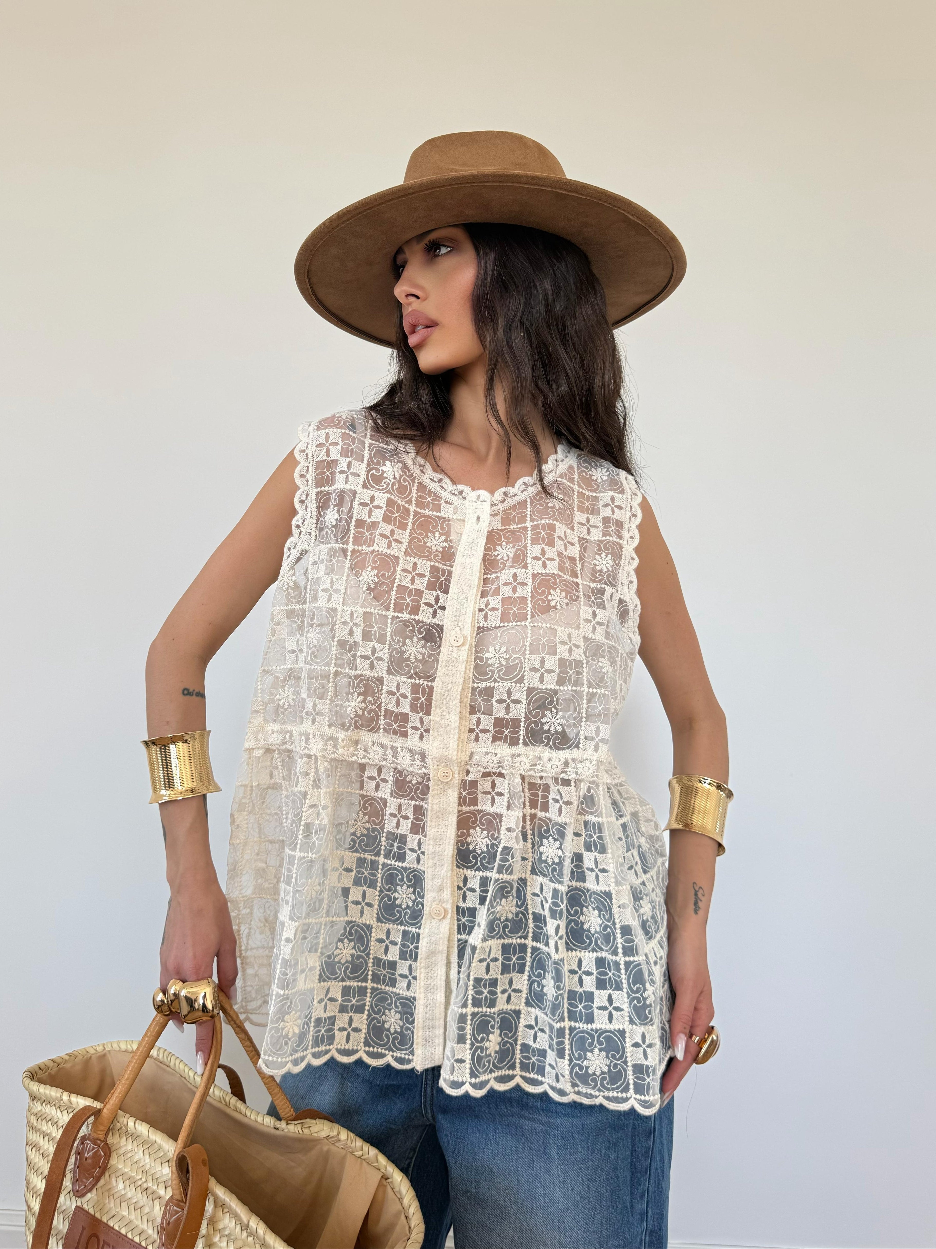 Top/Camicia Sveva Beige