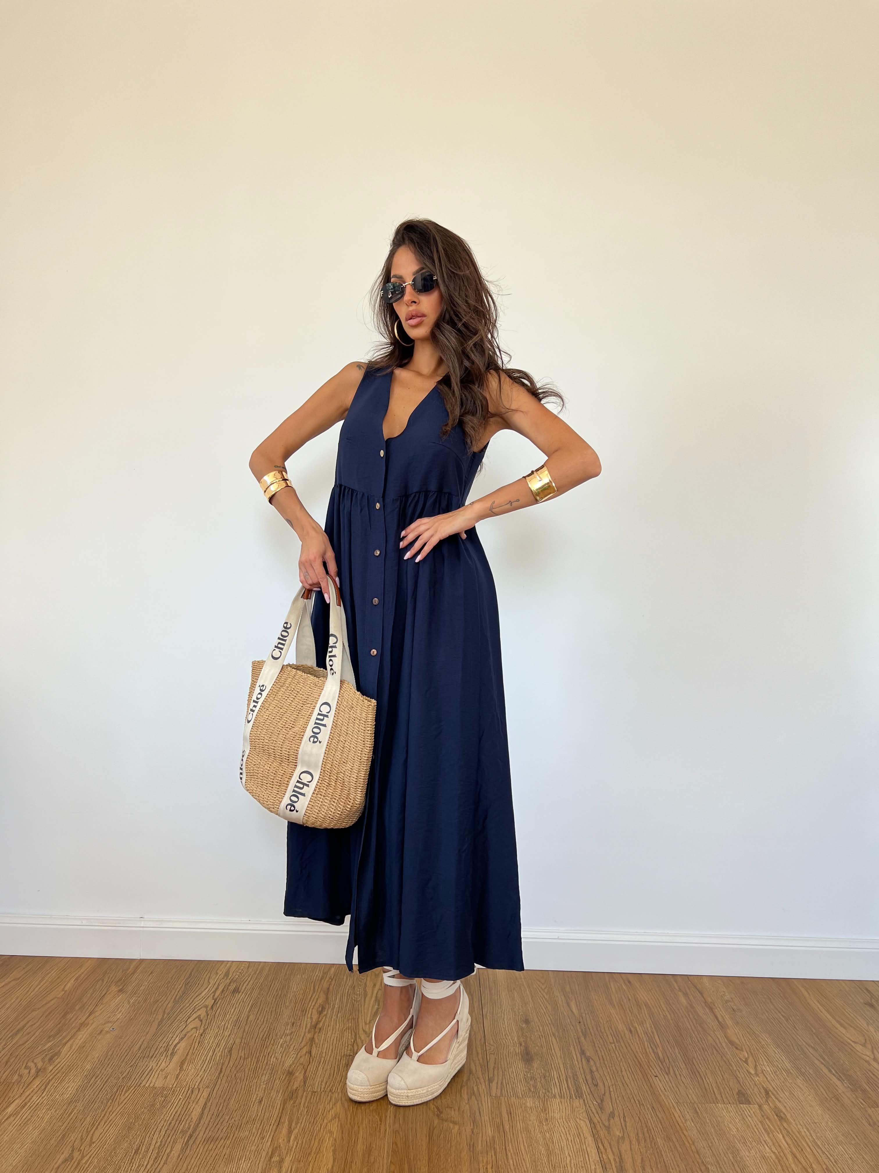 Vestito Dora Blu Notte
