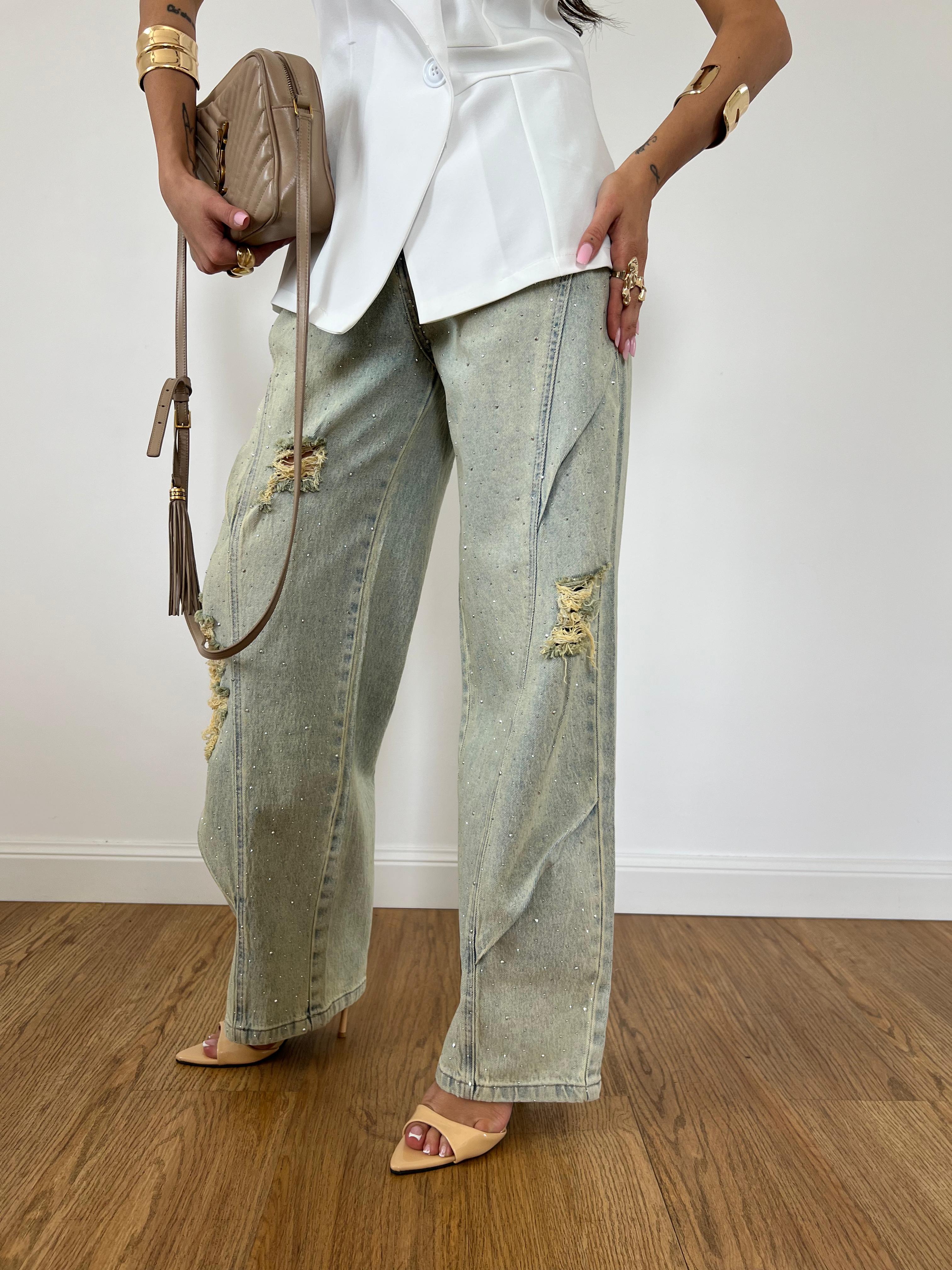 Jeans Strass Strach