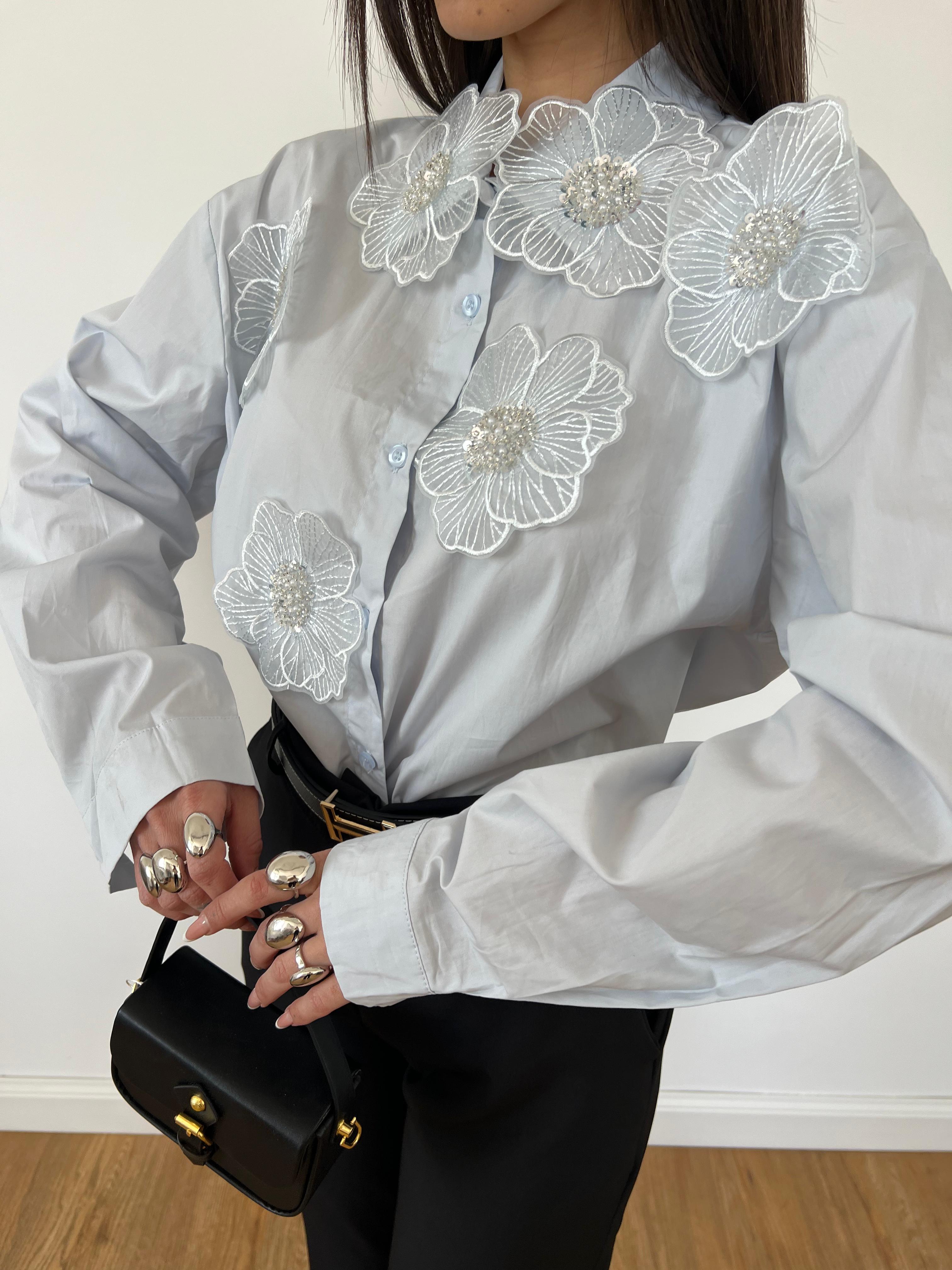 Camicia Fleur Azzurra