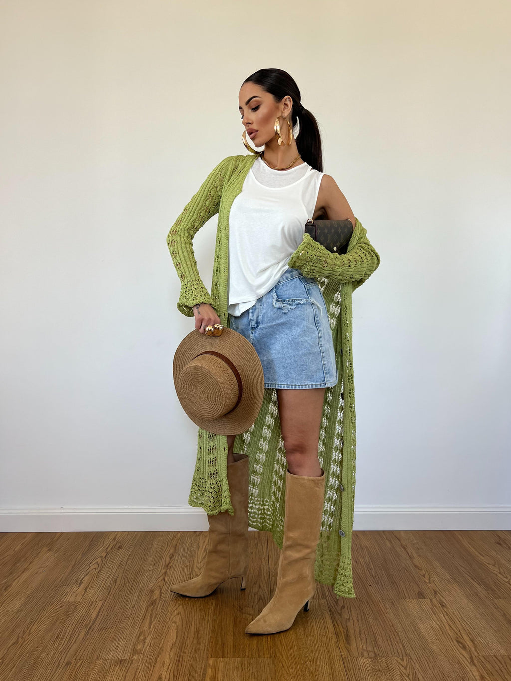Cardigan/Vestito Amnesia Verde Mela