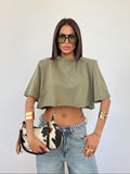 T-Shirt Crop Mammut Verde Militare