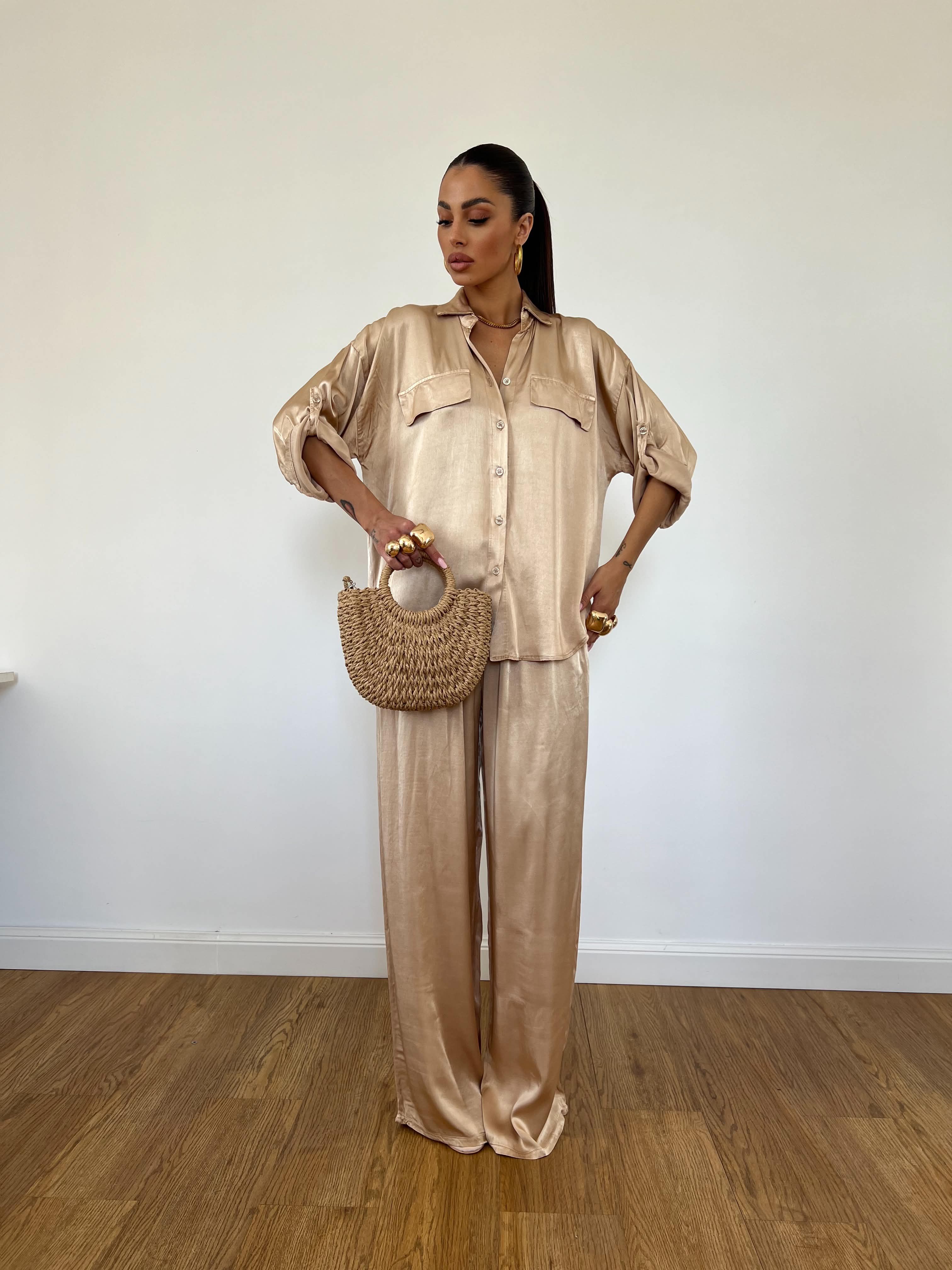 Camicia Satin Champagne