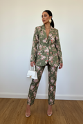 Tailleur Fleur Verde MIlitare