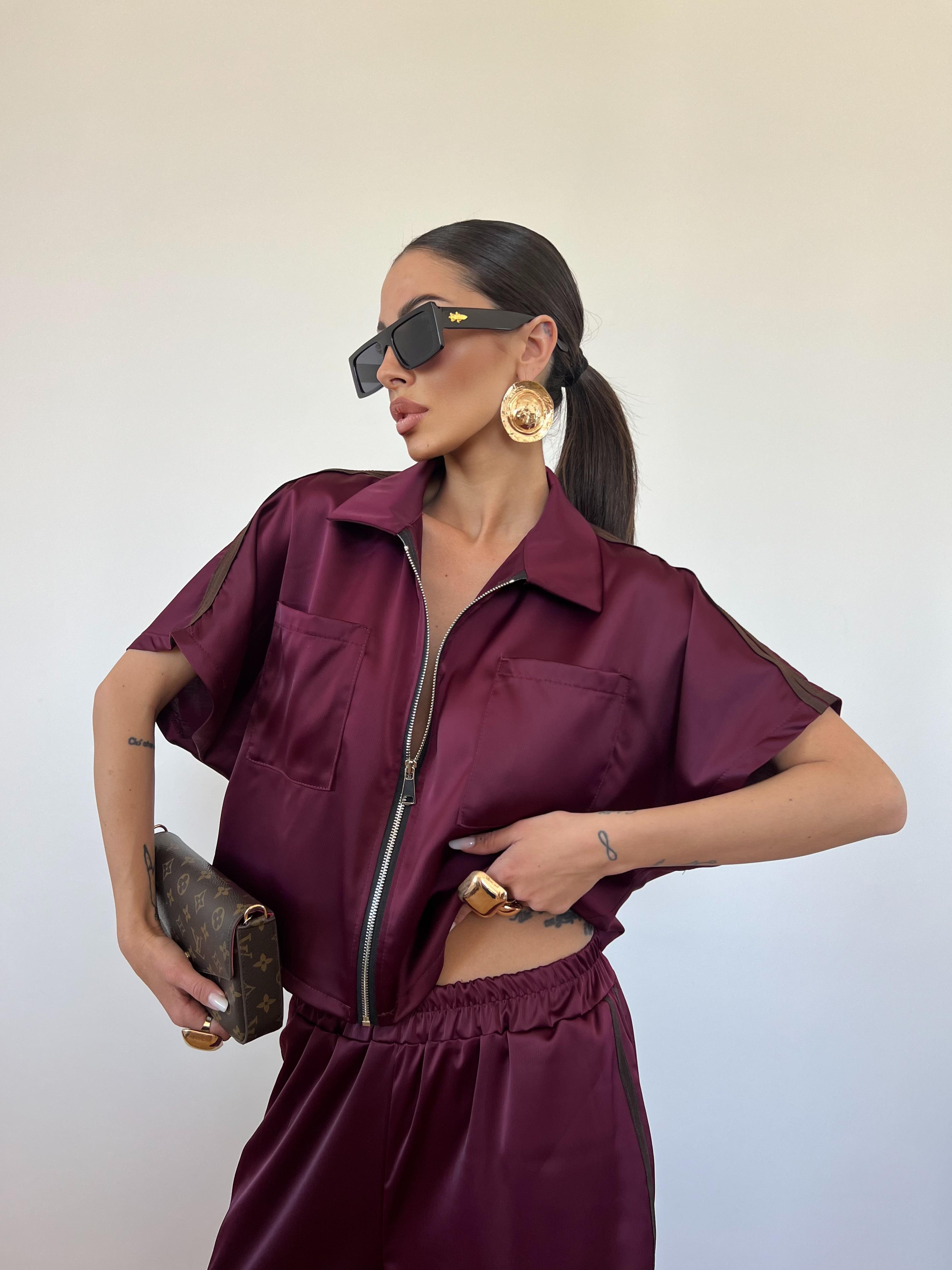 Coordinato Adida Satin Bordeaux