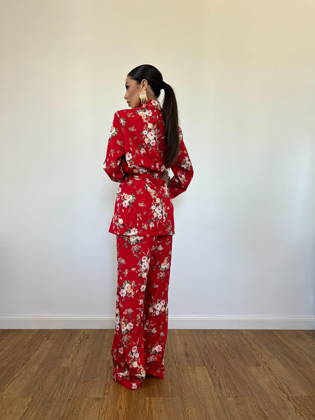 Tailleur Fleur Rosso