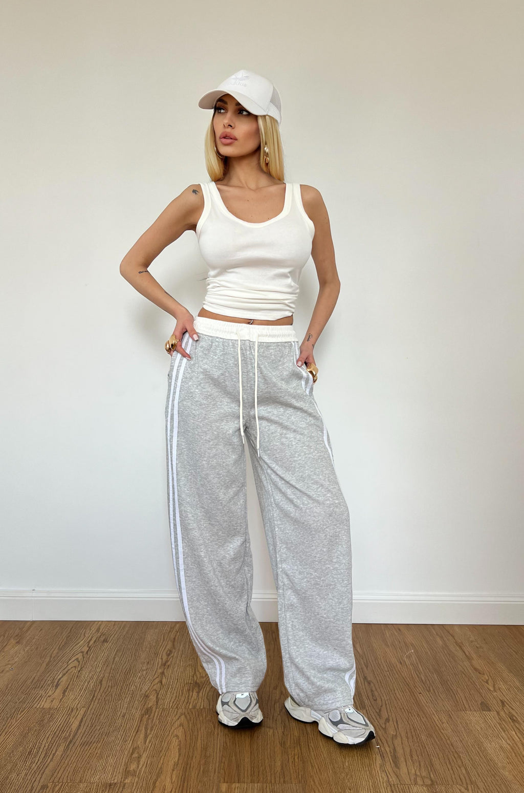 Pantalone Tuta Adidas Grigio