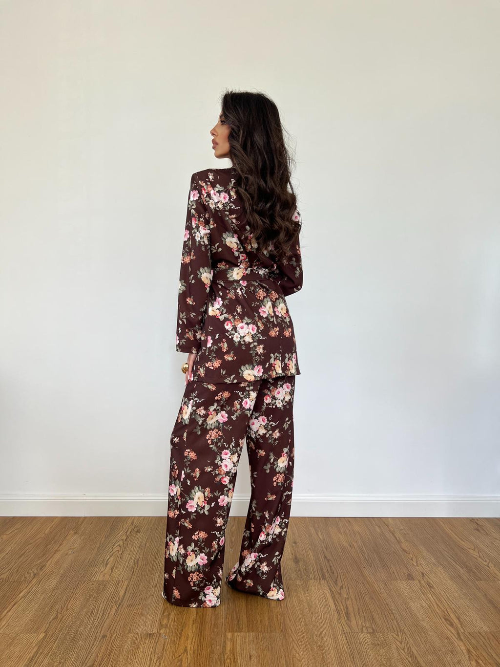 Tailleur Fleur Marrone