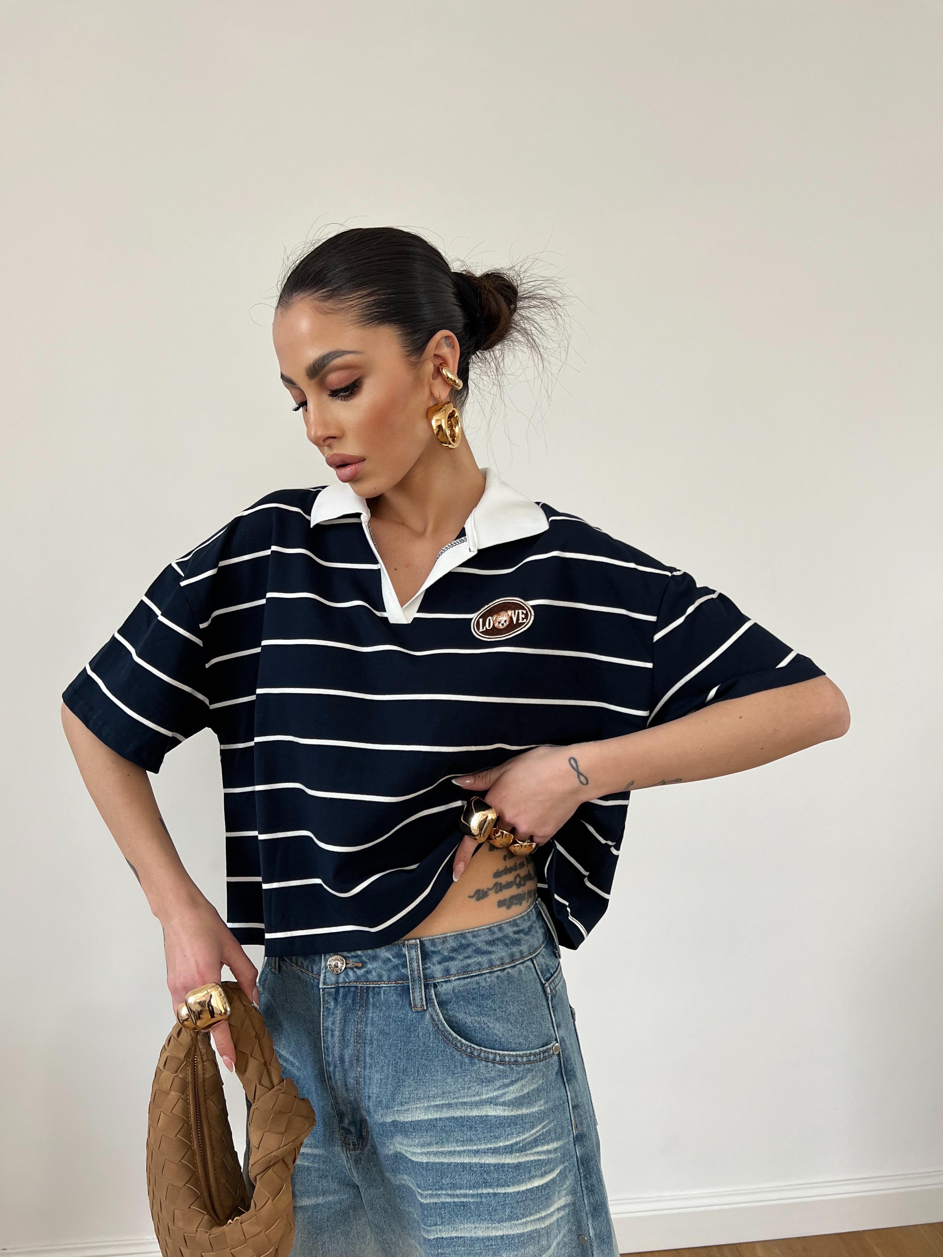 Maglia Love Bear Blu Notte