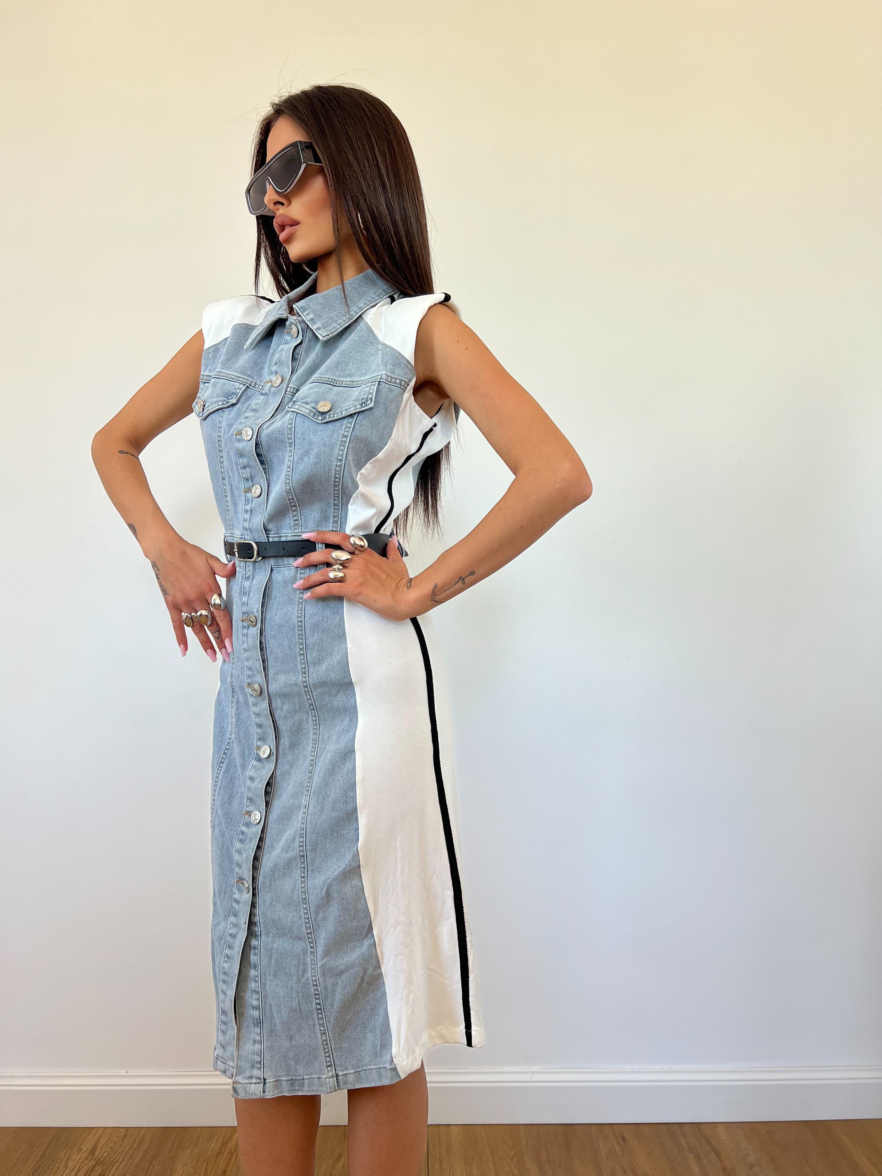 Vestito Georgette Blu